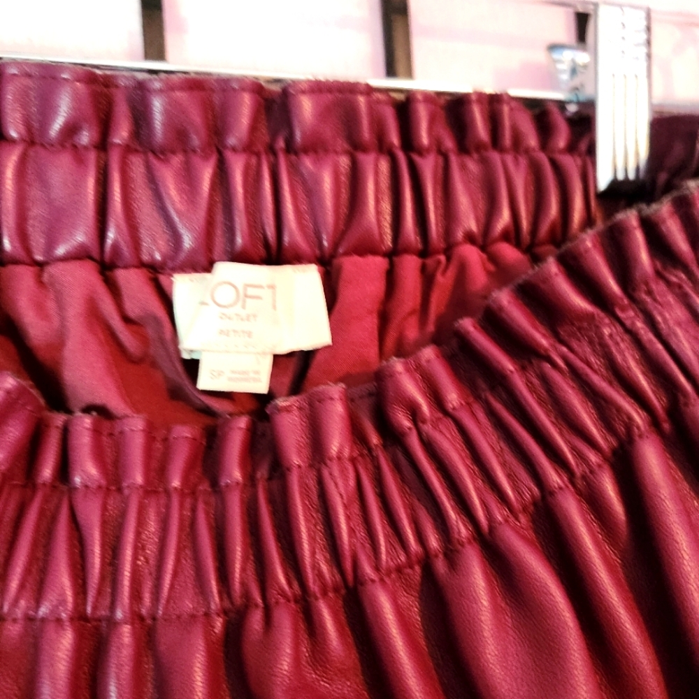 Faux Leather burgundy skirt